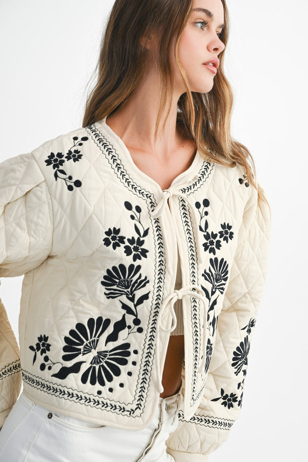 EMBER EMBROIDERED QUILTED JACKET
