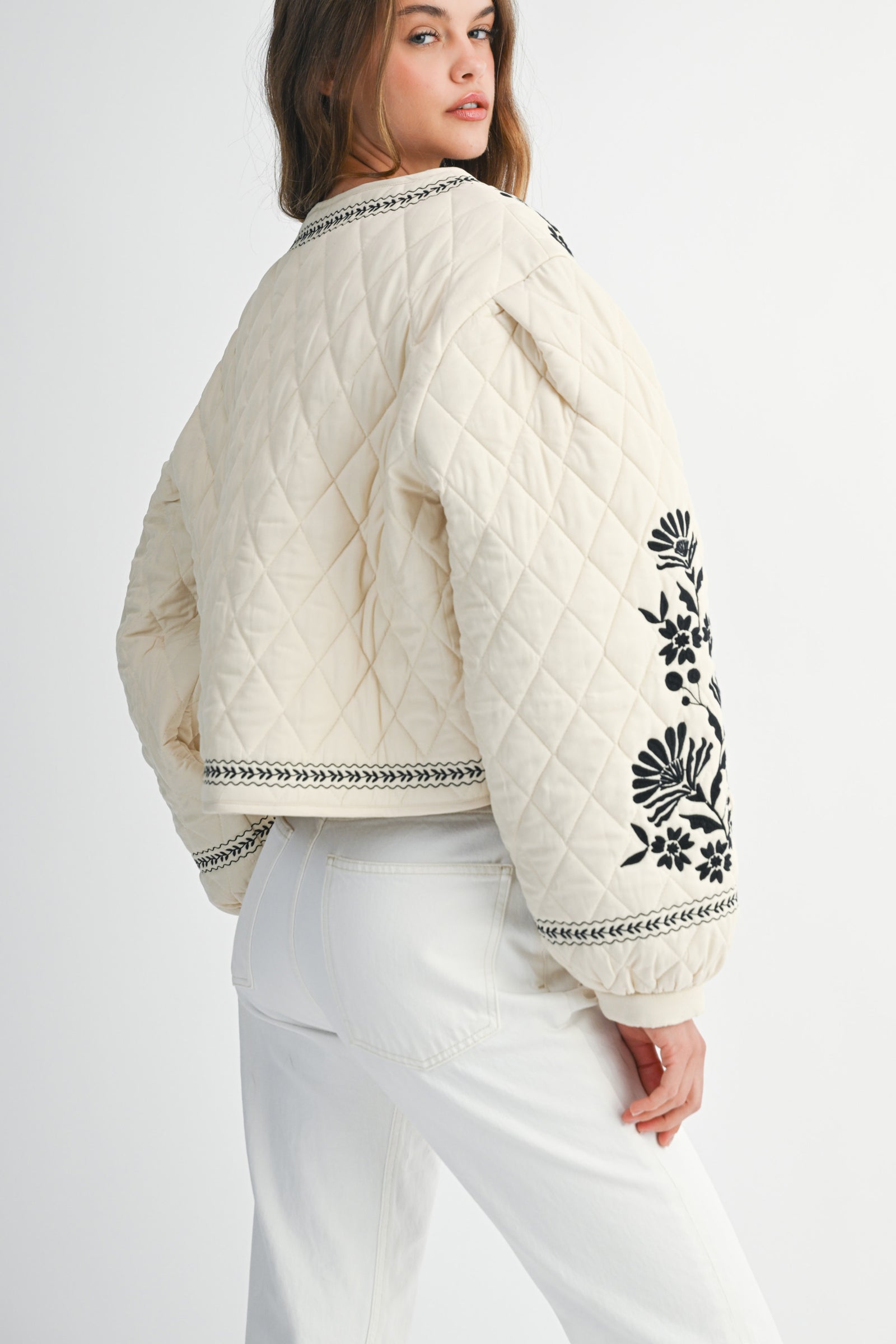 EMBER EMBROIDERED QUILTED JACKET – Mable Clothing