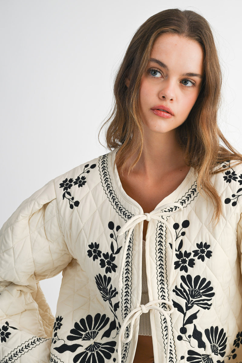 EMBER EMBROIDERED QUILTED JACKET