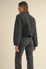 ALIANNA QUILTED PATCH EMBROIDERY JACKET