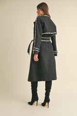 BRONWYN TWEED TRIM TRENCH COAT