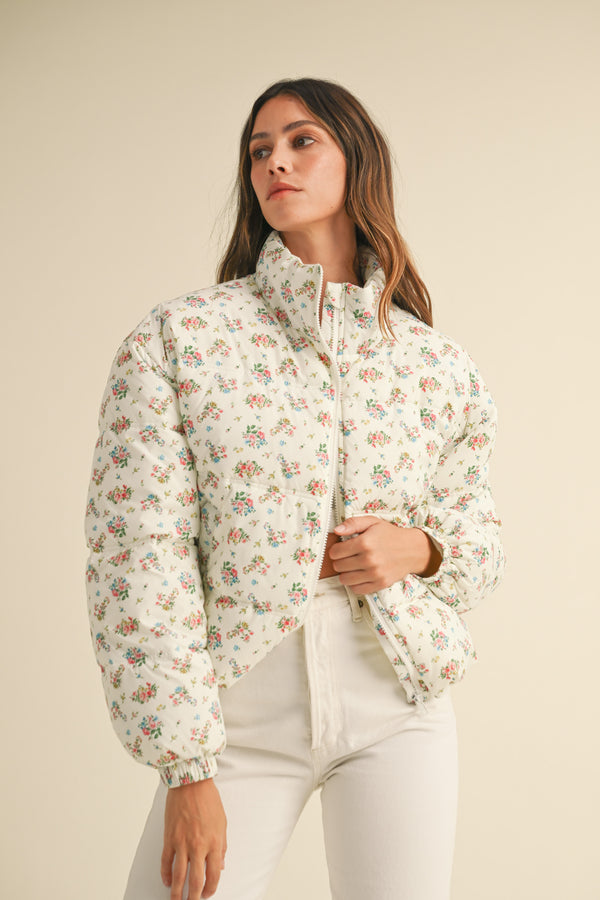 PILAR FLORAL PRINT PADDING JACKET