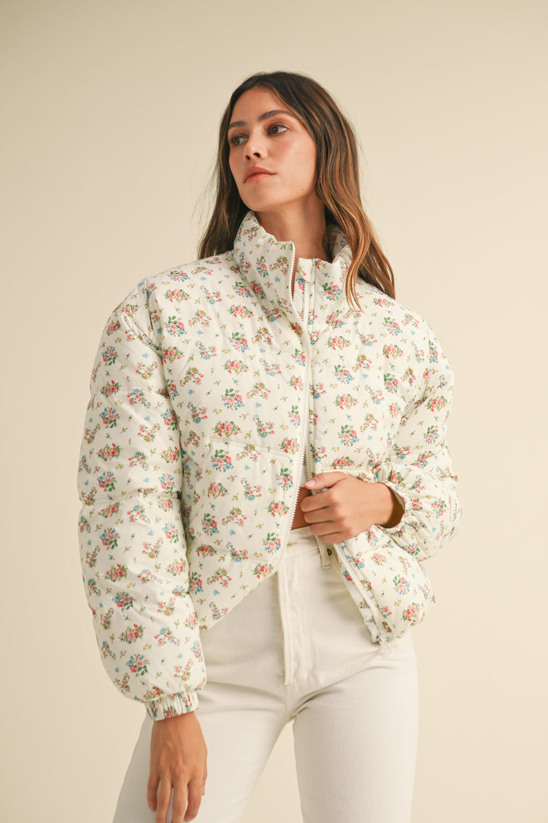 PILAR FLORAL PRINT PADDING JACKET