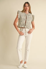 PERSIS QUILTED PATCHWORK VEST JACKET