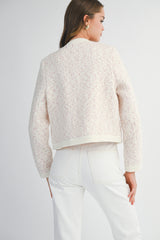 NATISHA TWEED BOUCLE POCKET JACKET