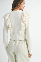 GIULIANA RUFFLED CARDIGAN