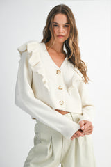 GIULIANA RUFFLED CARDIGAN