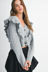 GIULIANA RUFFLED CARDIGAN