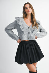 GIULIANA RUFFLED CARDIGAN