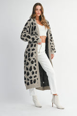 LINDA LEOPARD JACQUARD KNIT DUSTER