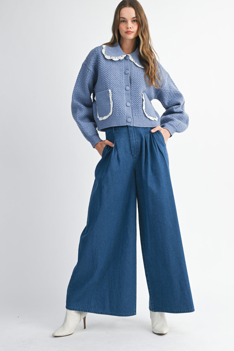 DALEYZA CABLE KNIT CARDIGAN