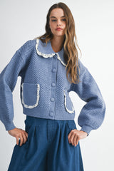 DALEYZA CABLE KNIT CARDIGAN