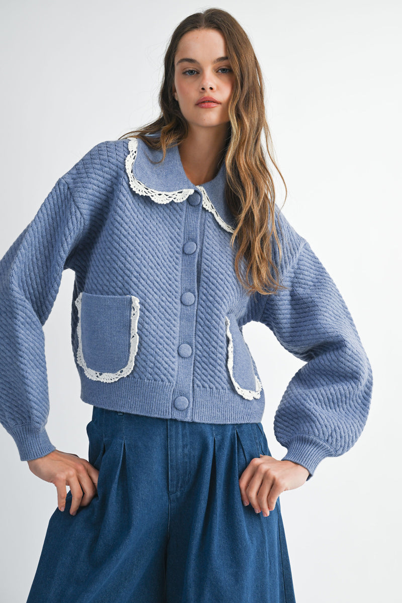 DALEYZA CABLE KNIT CARDIGAN