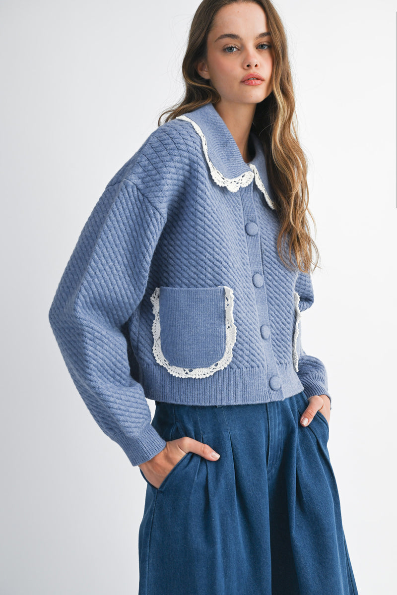 DALEYZA CABLE KNIT CARDIGAN