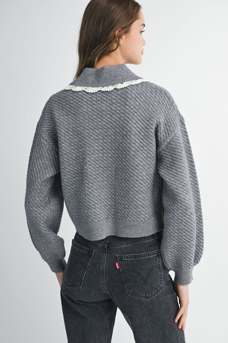 DALEYZA CABLE KNIT CARDIGAN