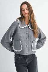 DALEYZA CABLE KNIT CARDIGAN