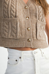 ADELINA CABLE KNIT VEST