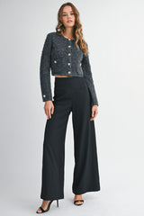 ALIANNA FUZZY KNIT CARDIGAN