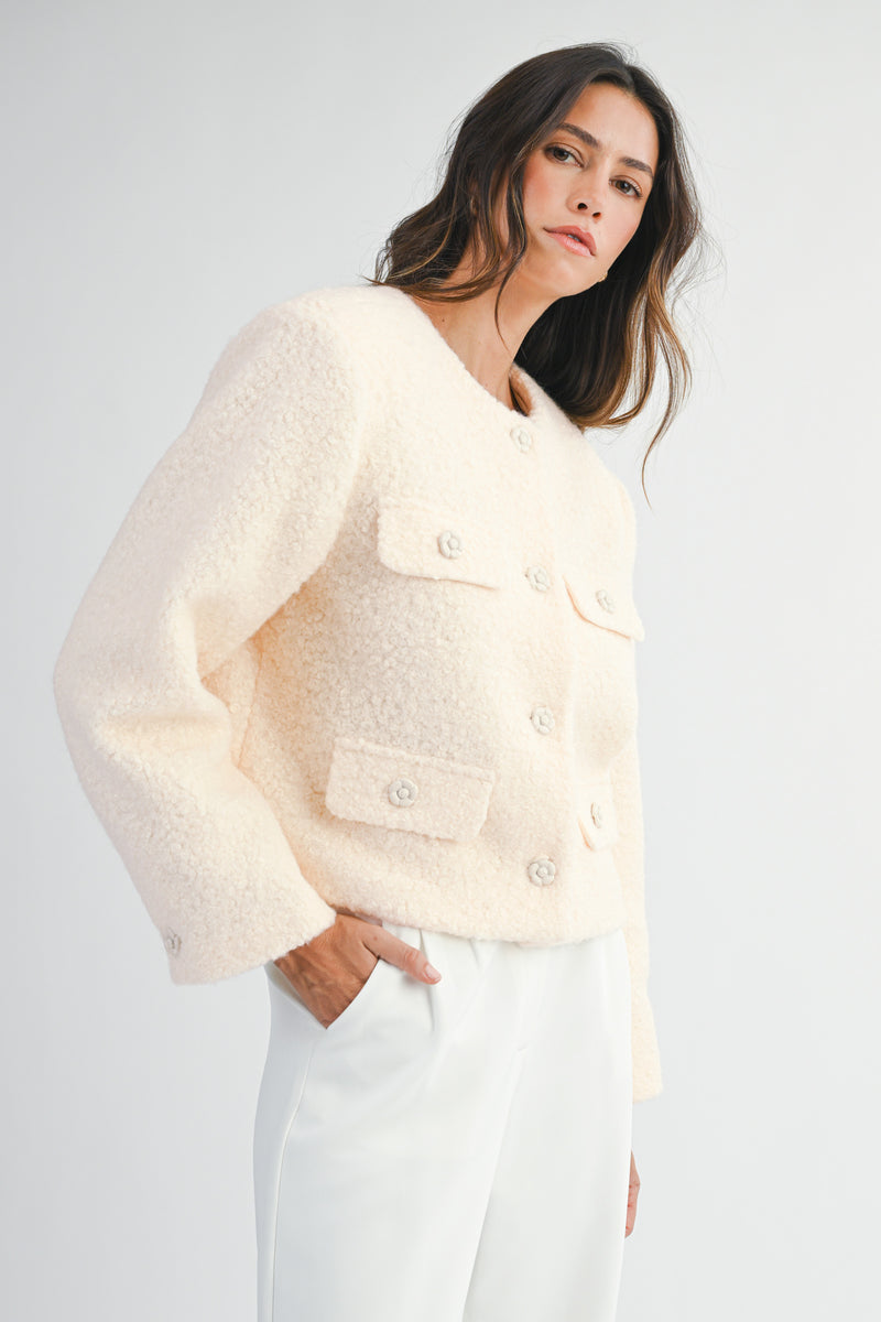 PAULA BOUCLE PATCH POCKET JACKET