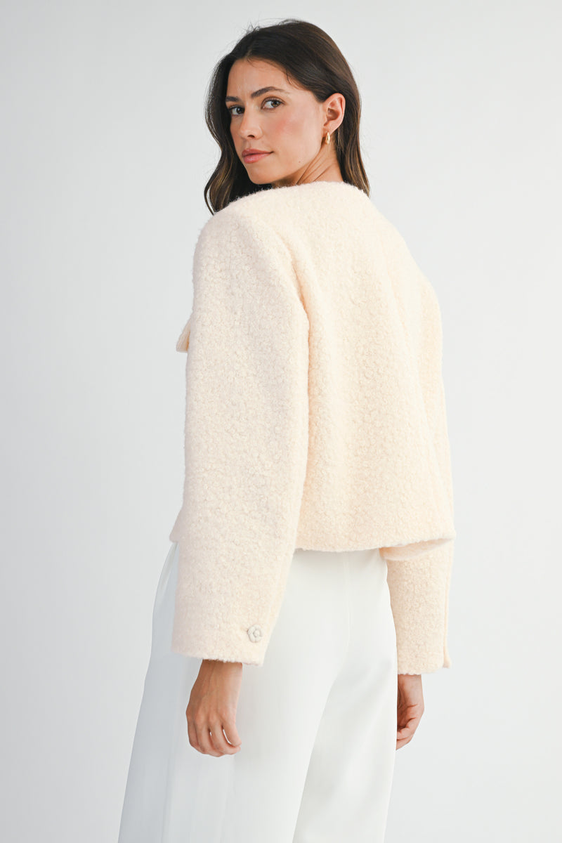 PAULA BOUCLE PATCH POCKET JACKET