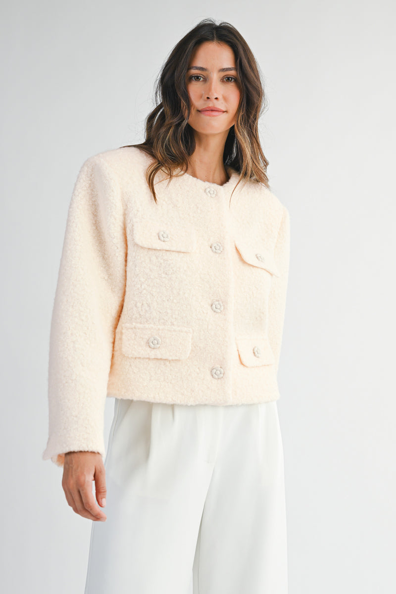 PAULA BOUCLE PATCH POCKET JACKET