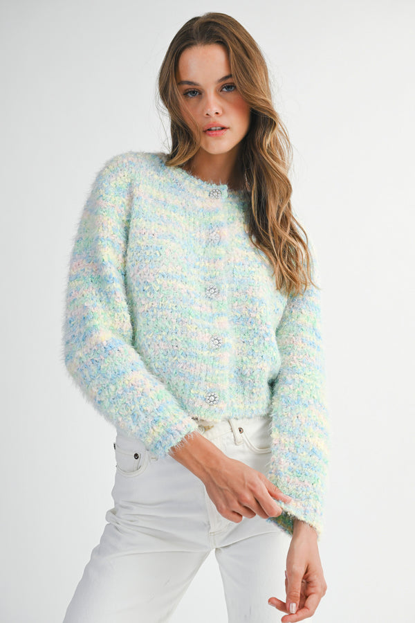 KENDRA BUTTON SWEATER JACKET