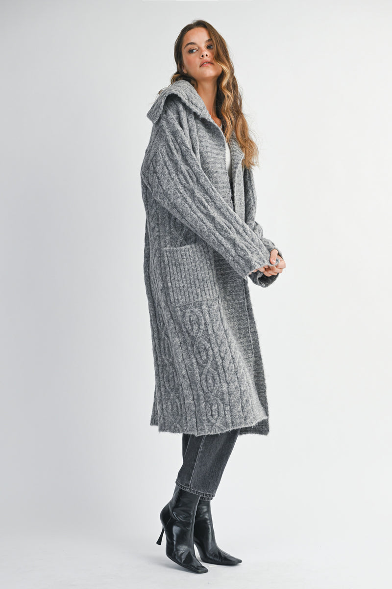 MONROE CABLE KNIT CARDIGAN JACKET