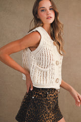 REBEKAH CHUNKY KNIT VEST