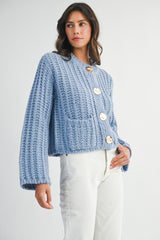 AMARA CHUNKY LONG SLEEVE SWEATER JACKET