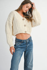 ADALEE CHUNKY KNIT CARDIGAN