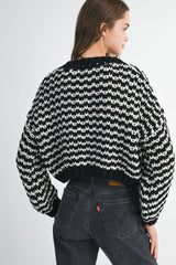 MORGAN STRIPE KNIT CARDIGAN