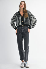 MORGAN STRIPE KNIT CARDIGAN