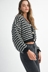 MORGAN STRIPE KNIT CARDIGAN
