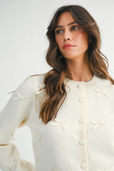 ADDISYN MINI BOW CARDIGAN JACKET