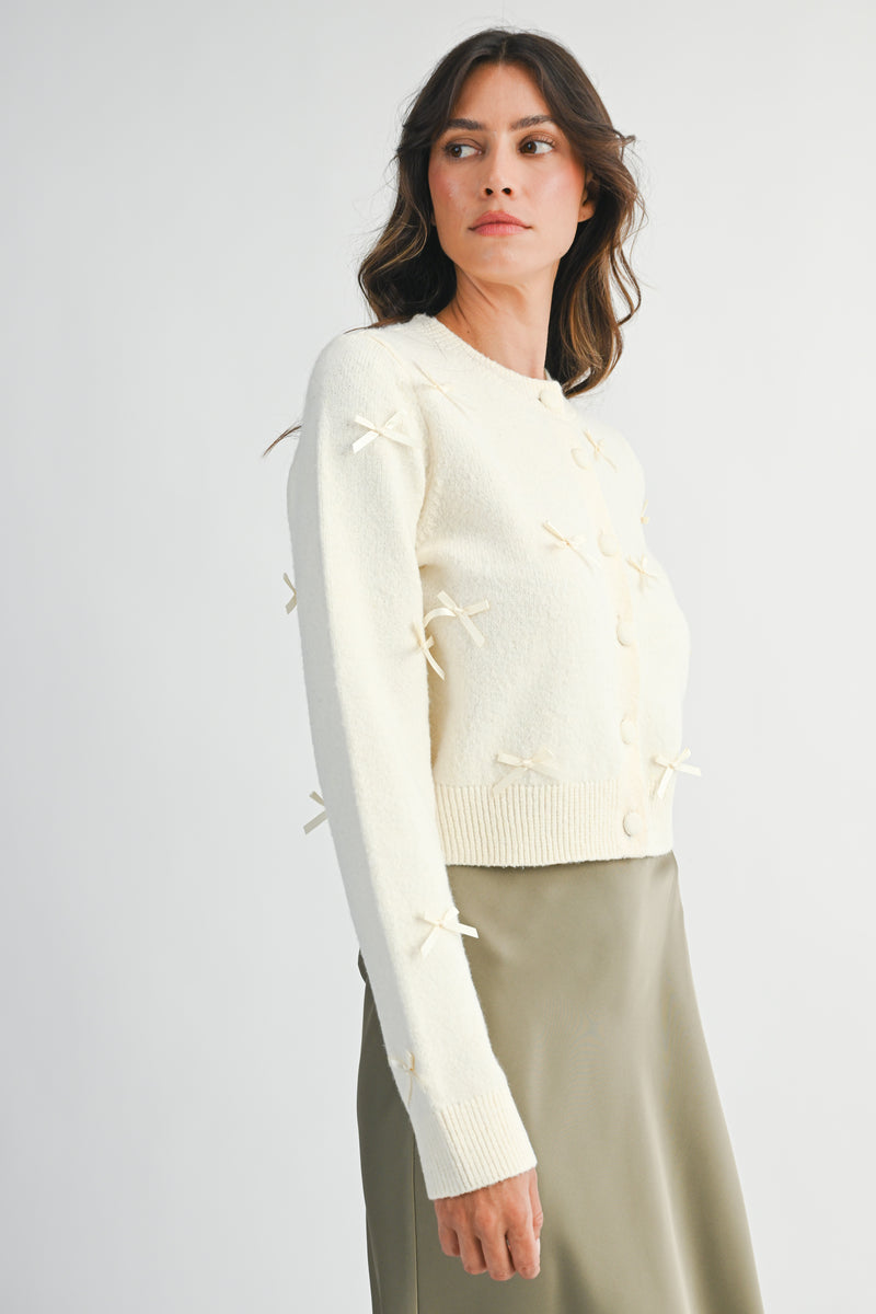 ADDISYN MINI BOW CARDIGAN JACKET