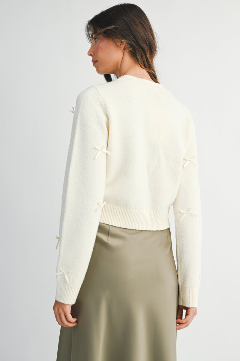 ADDISYN MINI BOW CARDIGAN JACKET