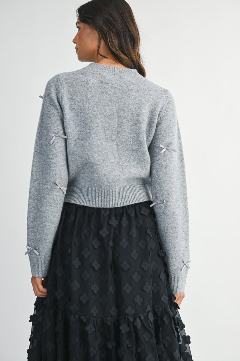 ADDISYN MINI BOW CARDIGAN JACKET