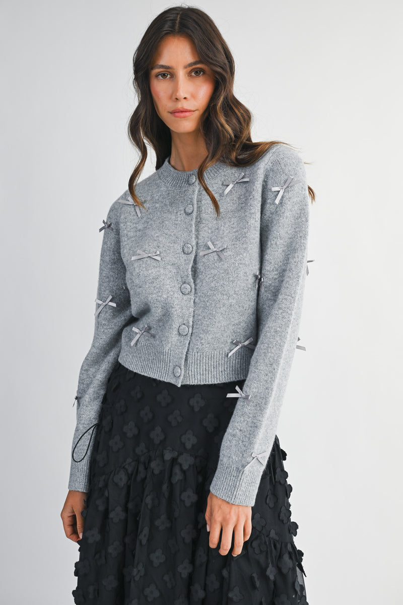 ADDISYN MINI BOW CARDIGAN JACKET