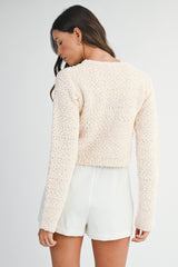 LUELLA POM POM TWEED KNIT JACKET
