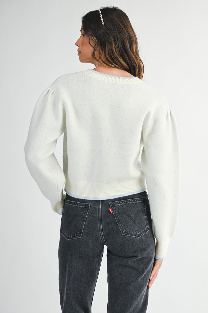 ELIZABETH JACQUARD KNIT CARDIGAN