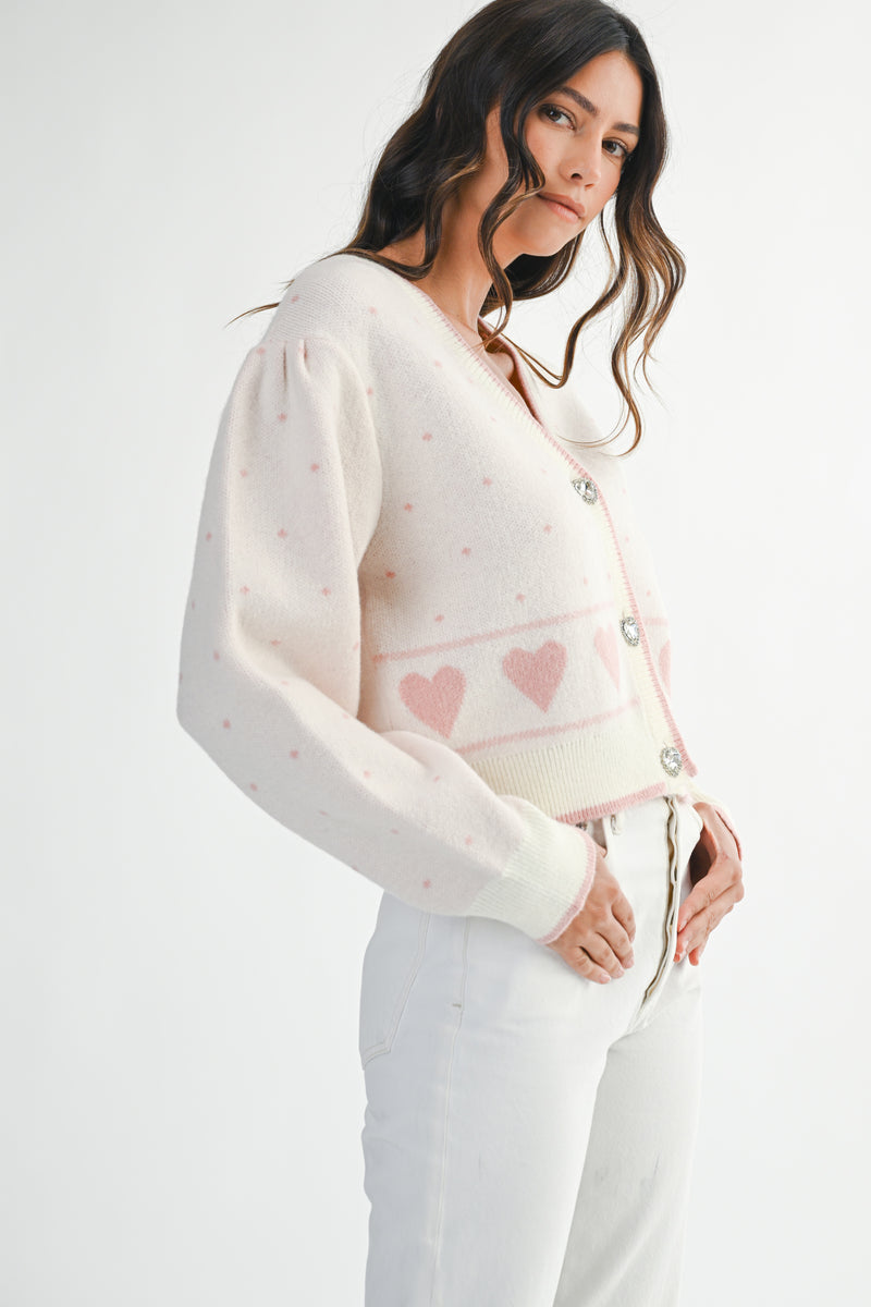 ELIZABETH JACQUARD KNIT CARDIGAN