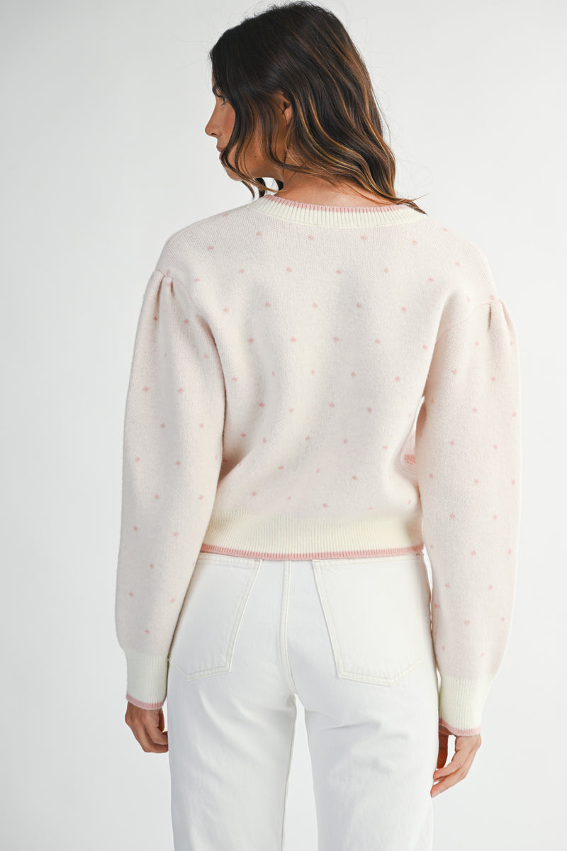 ELIZABETH JACQUARD KNIT CARDIGAN