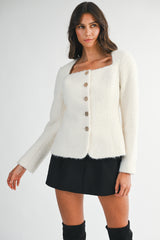 NERISSA JEWEL BUTTON BOUCLE JACKET