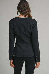 MARCELINE SQUARE NECK FITTED JACKET