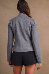 HANNA TIE FRONT FITTED JACKET