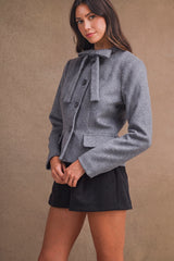 HANNA TIE FRONT FITTED JACKET