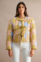 LOTTIE PATCHWORK PRINT QUILTED JACKET