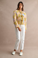 LOTTIE PATCHWORK PRINT QUILTED JACKET