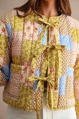 LOTTIE PATCHWORK PRINT QUILTED JACKET