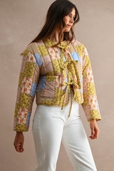 LOTTIE PATCHWORK PRINT QUILTED JACKET